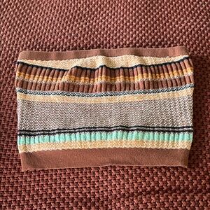 Aerie Ribbed Knit Top in Brown and Orange